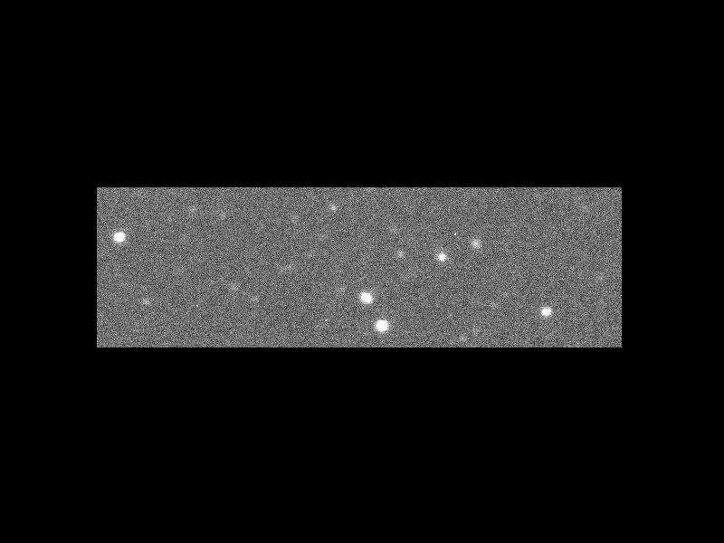 Esta imagen muestra el paso del asteroide 2012 DA14 el 14 de febrero de 2013, a una distancia of 465,000 millas. (Crédito: LCOGT/Faulkes)