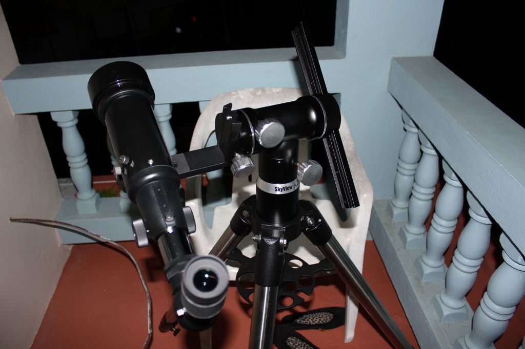 Celestron Travel Scope 70 usado para la observación de hoy.