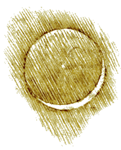 Dibujo de Leonardo da Vinci que muestra la luz cenicienta de la luna. (Crédito: Wikipedia)