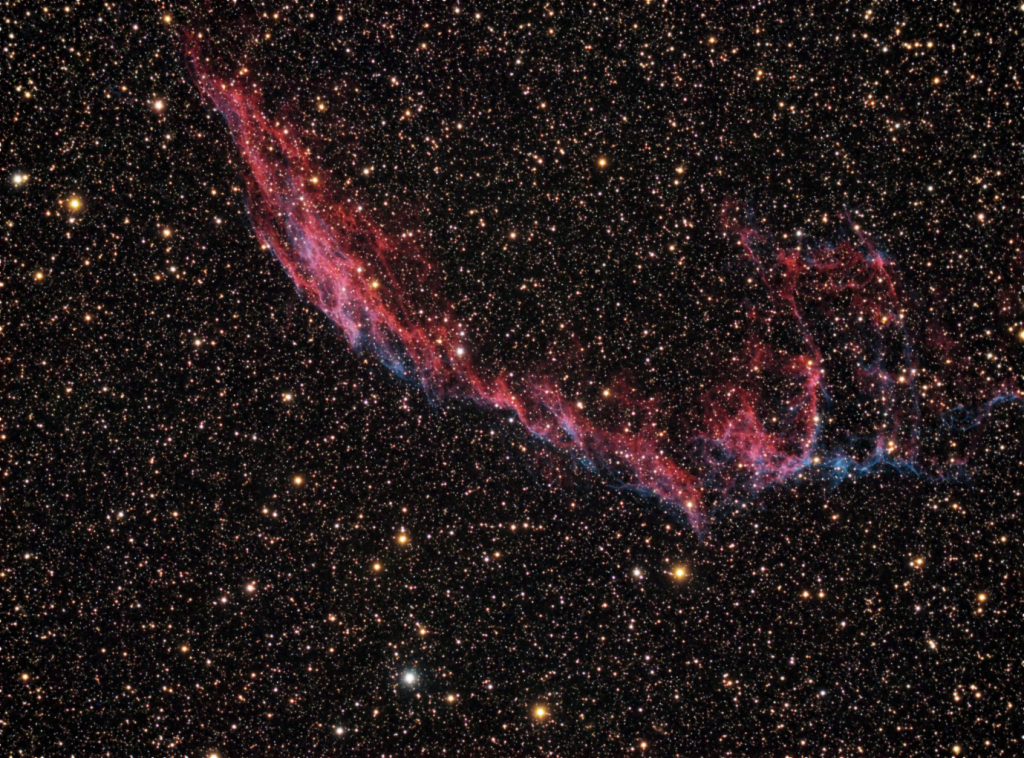 Nebulosa del Velo del Este (NGC 6992) - Crédito: Gustavo Sánchez/Captando el Cosmos