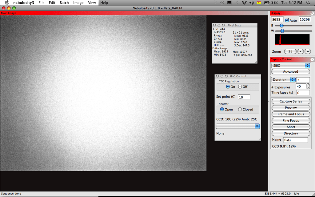 Viñeteo existente en la imagen tomada con mi equipo.