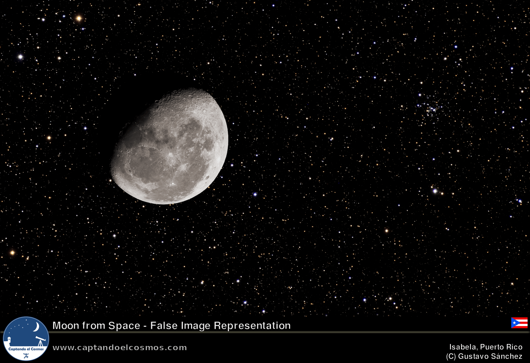 La luna desde el espacio. Crédito: Gustavo Sánchez/Captando el Cosmos.
