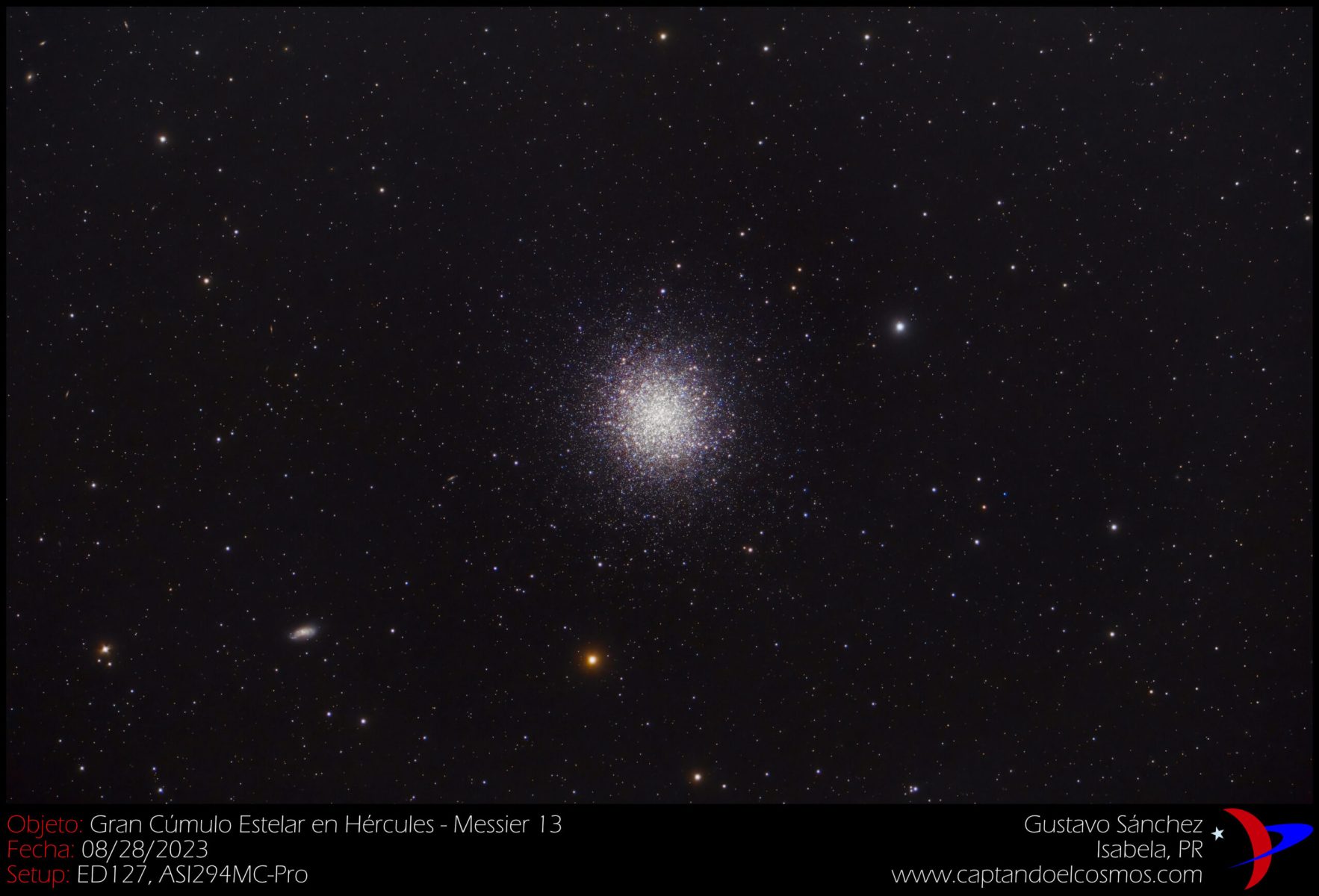 Messier 13. Crédito: Gustavo Sánchez.