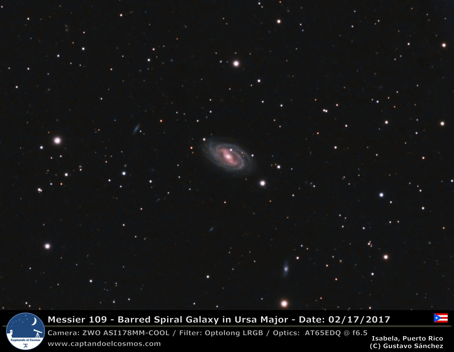 Messier 109 en Ursa Major.  Crédito: Gustavo Sánchez