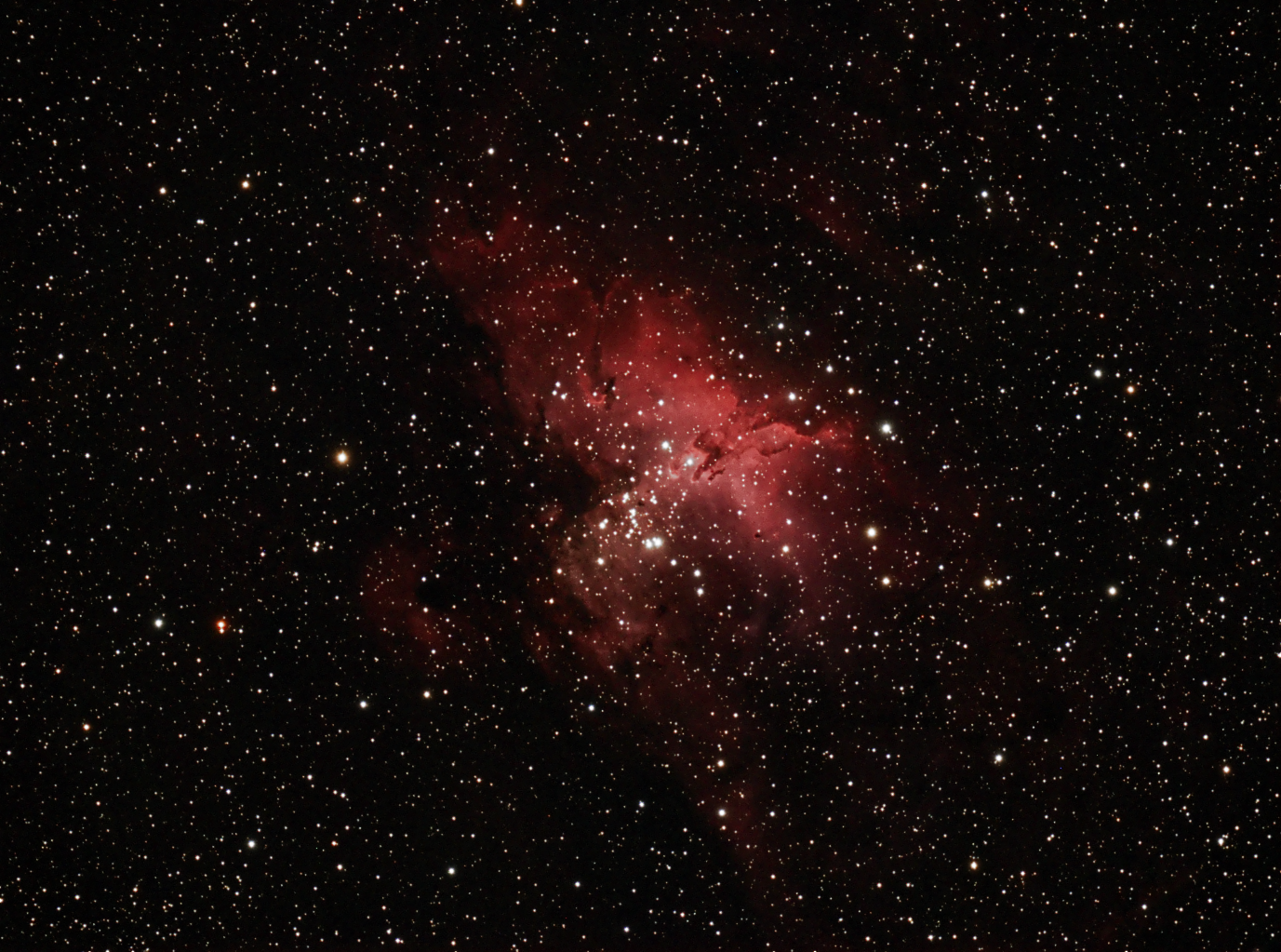 Messier 16 - Nebulosa del Águila en Serpens Caput. (Crédito: Gustavo Sánchez/Observatorio Guajataca)
