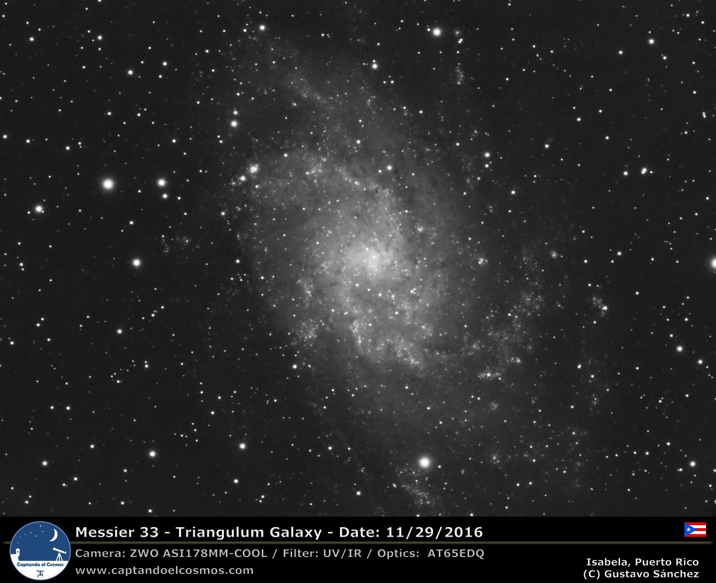 Messier 33. Crédito: Gustavo Sánchez