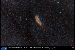 California Nebula (NGC 1499). Crédito: Gustavo Sánchez