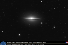 Messier 104 en la constelación de Virgo. Crédito: Gustavo Sánchez