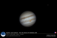 Júpiter y Calisto. Crédito: Gustavo Sánchez