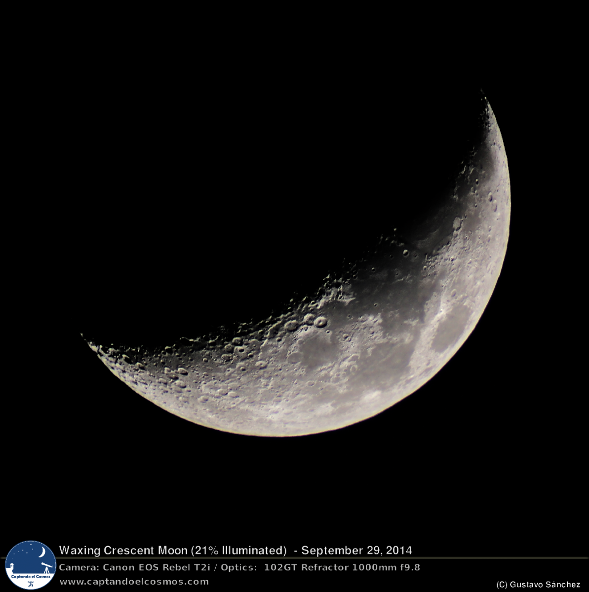 Luna creciente de 29 de septiembre de 2014.