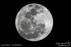 Luna Llena 26 de enero de 2013. Crédito: Gustavo Sánchez/Captando el Cosmos