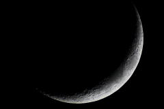 Luna Creciente desde Isabela, PR. Crédito: Gustavo Sánchez/Captando el Cosmos.