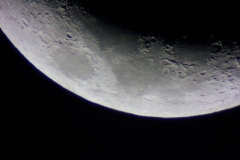 Zona de Observación Lunar para esta ocasión.  La imagen se invertida de derecha a izquierda debido a que así es que se ve a través del refractor.