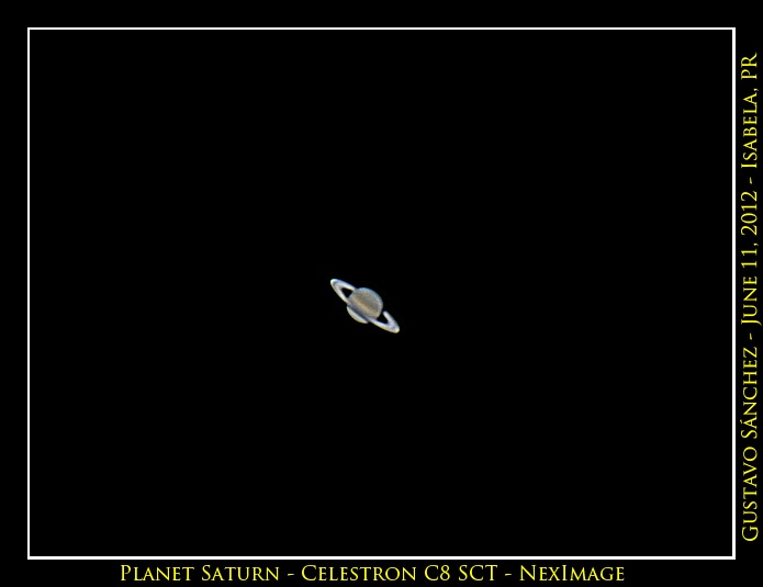 Saturno. Crédito: Gustavo Sánchez/Captando el Cosmos
