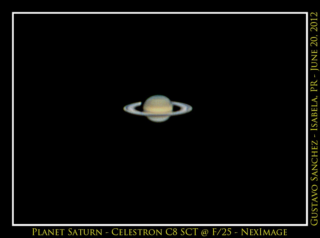 Saturno. Crédito: Gustavo Sánchez/Captando el Cosmos