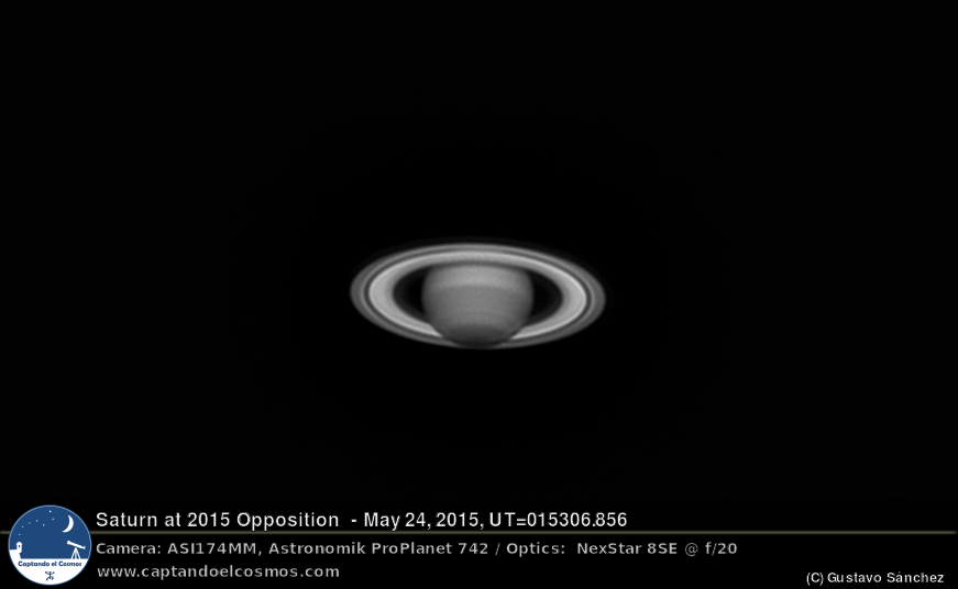 Saturno en oposición. Crédito: Gustavo Sánchez/Captando el Cosmos