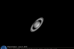 Planeta Saturno, 4 de junio de 2015. Crédito: Gustavo Sánchez/Captando el Cosmos