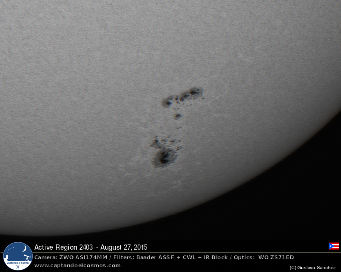 Región Activa 2403. Crédito: Gustavo Sánchez/Captando el Cosmos