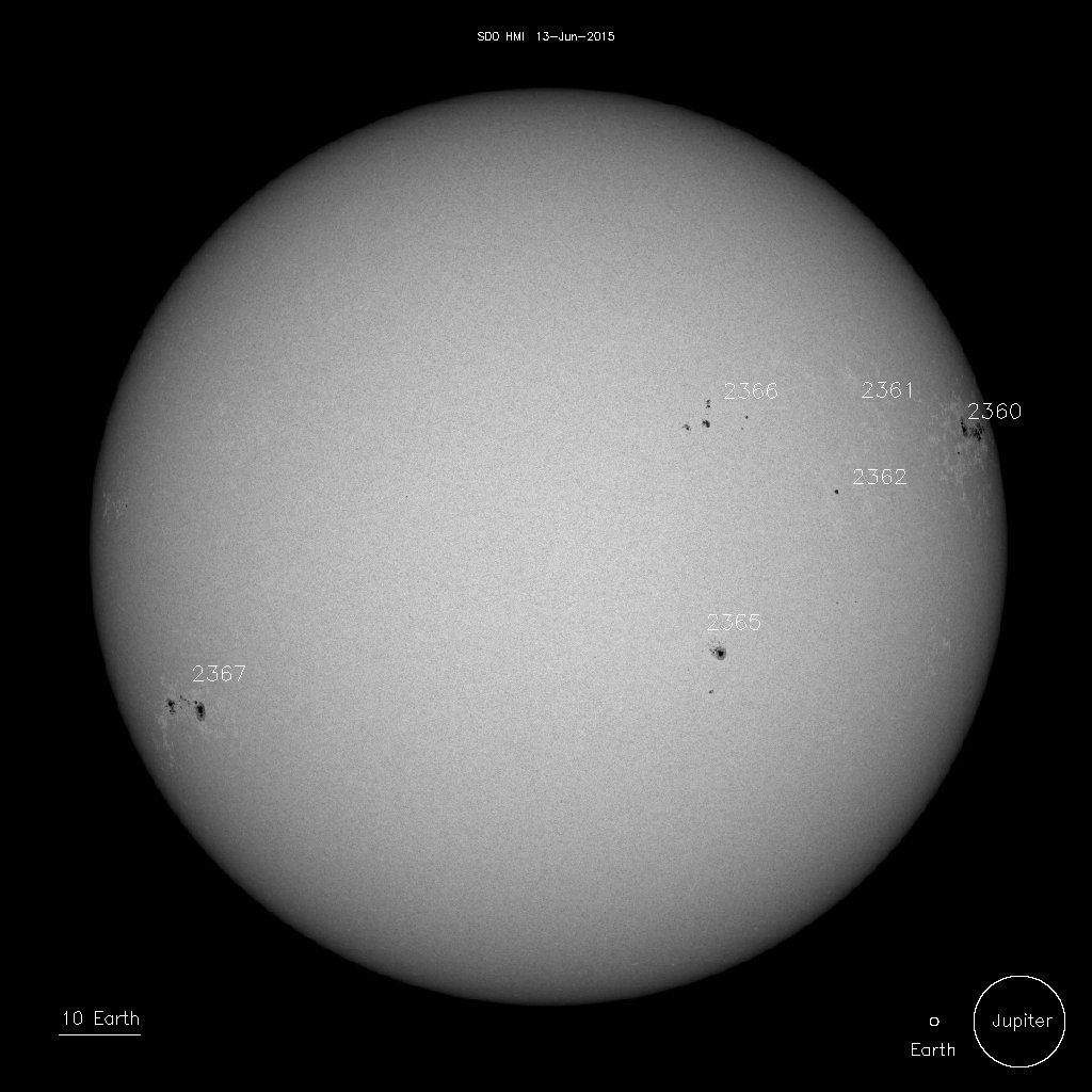 Imagen del sol tomada por el SOHO. Crédito: NASA.