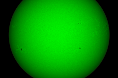 Disco solar visto a través de un filtro de 540nm, en su color "natural". Crédito: Gustavo Sánchez/Captando el Cosmos