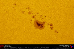 Región Activa 3576 (colorizada). Crédito: Gustavo Sánchez